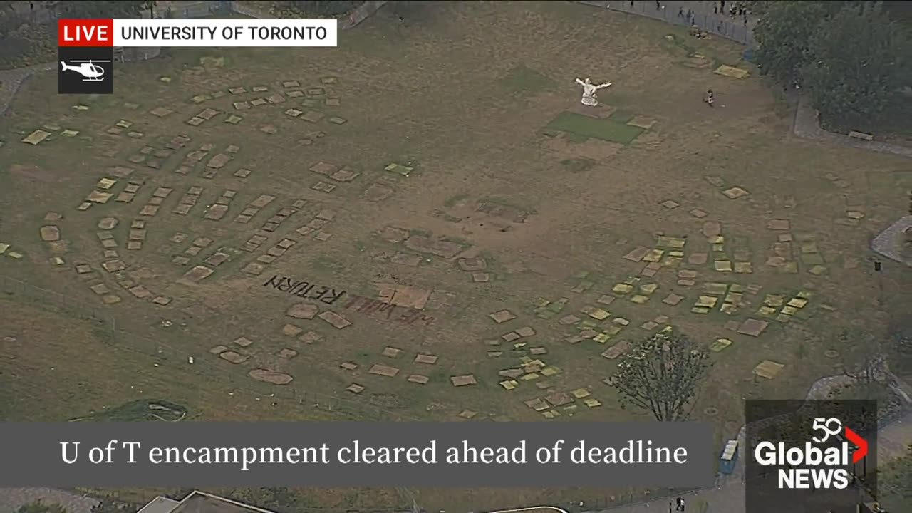 UofT encampment: Pro-Palestinian protesters leave campus before court-ordered deadline