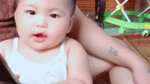 Baby with cute smile