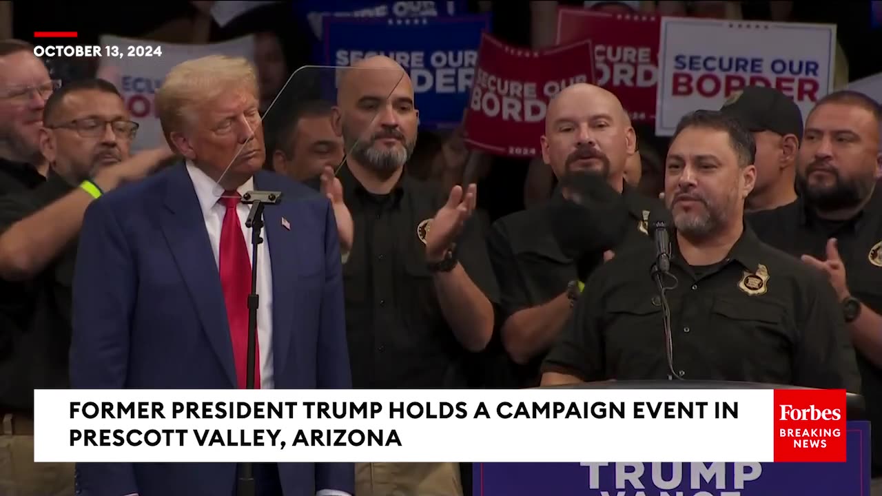 BREAKING NEWS: National Border Patrol Council Endorses Trump, Slams Kamala Harris At Arizona Rally