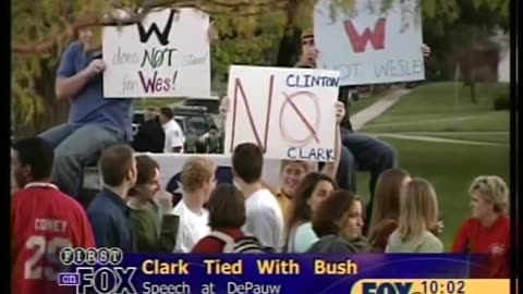 September 23, 2003 - Fox Affiliate Covers Presidential Hopeful Wesley Clark at DePauw University