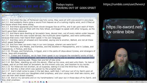 POURING OUT OF GODS SPIRIT