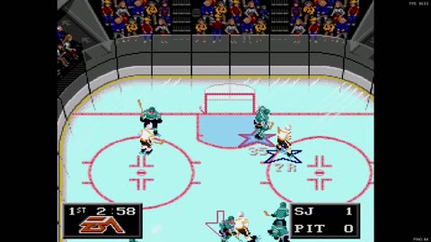NHL '94 Franchise Mode 1989 Regular Season G6 - Len the Lengend (SJ) at Chris O (PIT)