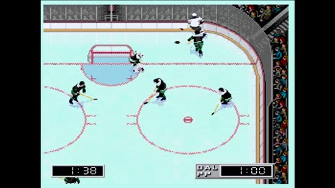 NHL97 (Sega Genesis) Dallas vs Los Angeles Part1