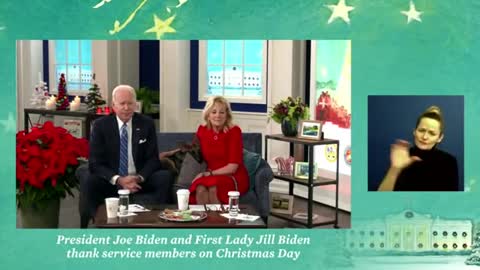 President Biden And First Lady Dr. Jill Biden Speak To Military Service-Members On Christmas