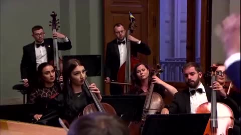 The Kyiv Symphony Orchestra performs for NATO leaders in Madrid