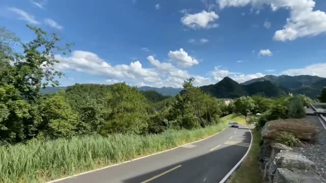 Blue sky and white clouds, the place where I live is so beautiful!