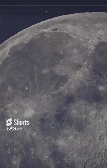 Multiple UAPs flying near moon
