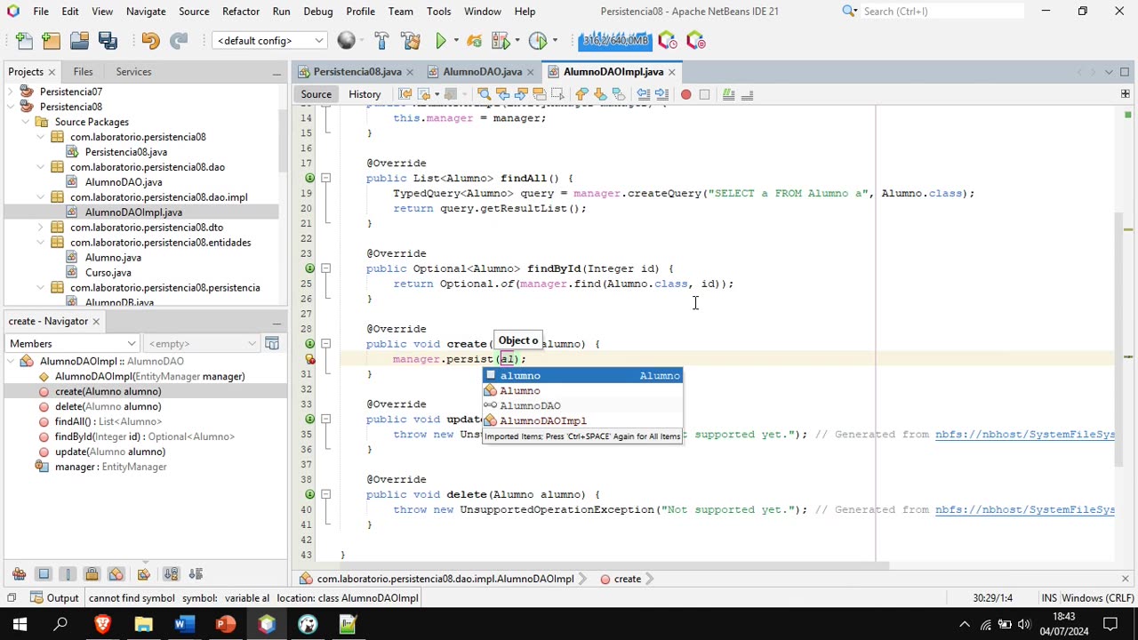 Persistencia: explorando JPA e Hibernate desde cero 19. El patrón de diseño DAO