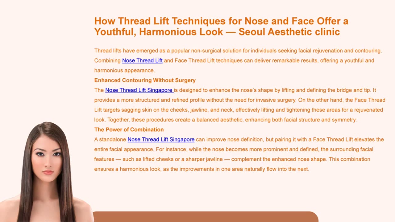 How Thread Lift Techniques for Nose and Face Offer a Youthful