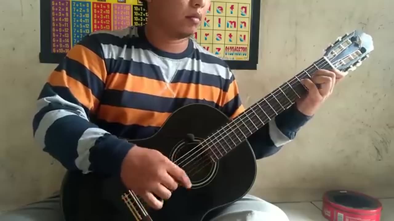 acoustic guitar playing