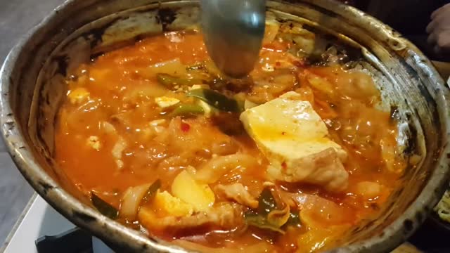 It's a traditional Korean food, kimchi dish.