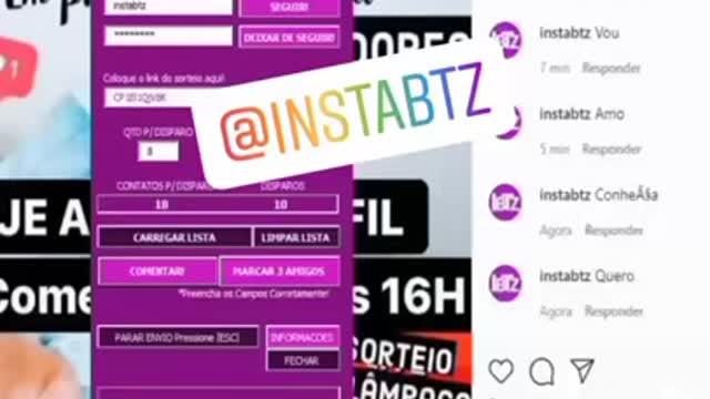 FAZER COMENTÁRIOS AUTOMÁTICOS NOS SORTEIOS DO INSTAGRAM E GANHAR QUALQUER SORTEIO (2021)