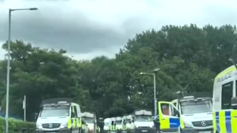 Mass police mobilisation in Bolton