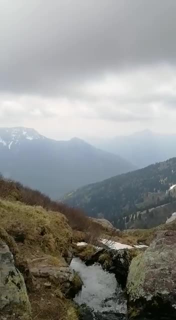 Melting snow in June