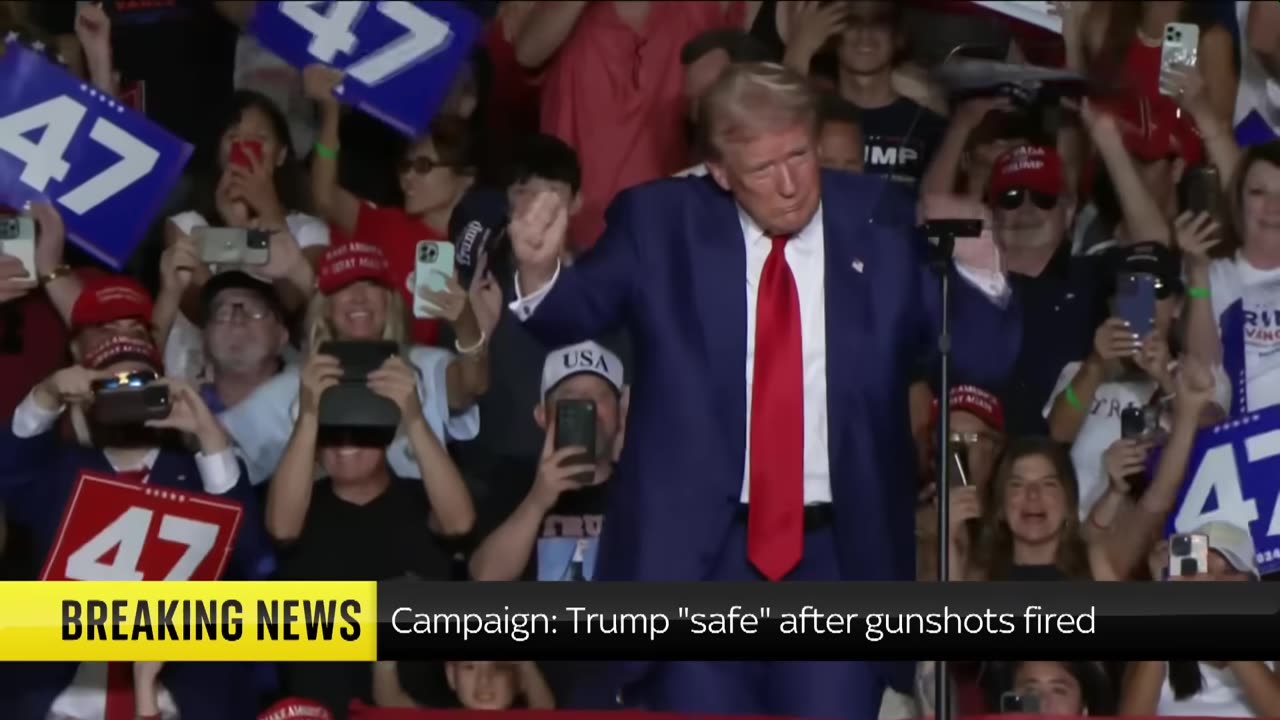 Donald Trump safe after gunshots in this vicinity