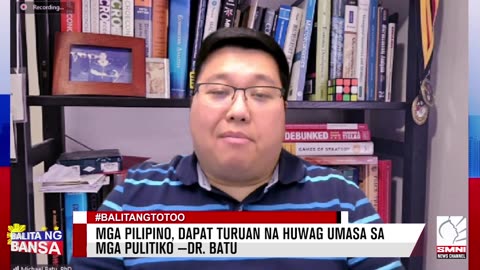 Mga Pilipino, dapat turuan na huwag umasa sa mga pulitiko —Dr. Batu