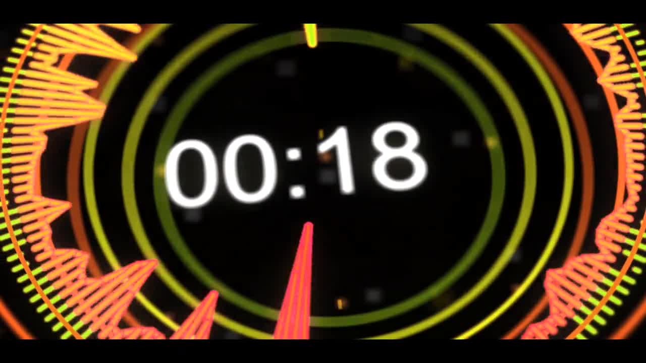 Fashion dynamic 2 minutes countdown video material