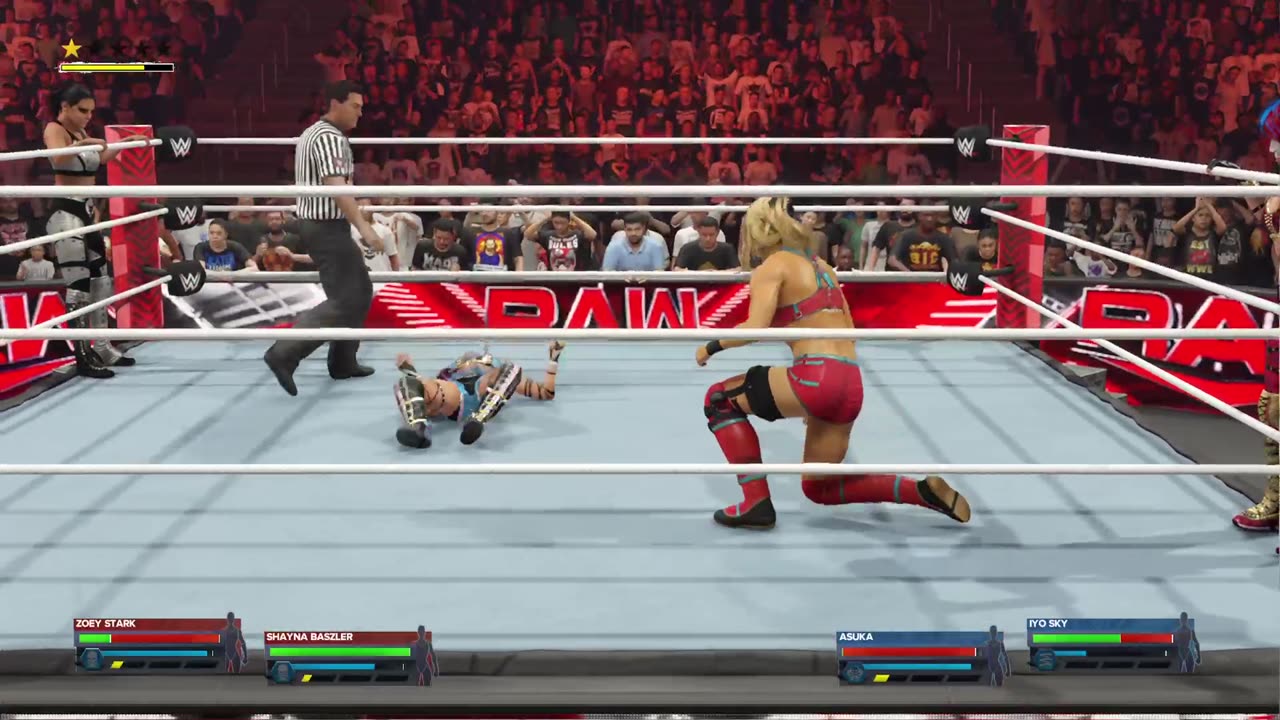 Raw Womens Tag Match Shayna Baszler and Zoey Stark VS Iyo Sky and Asuka WWE 2K24