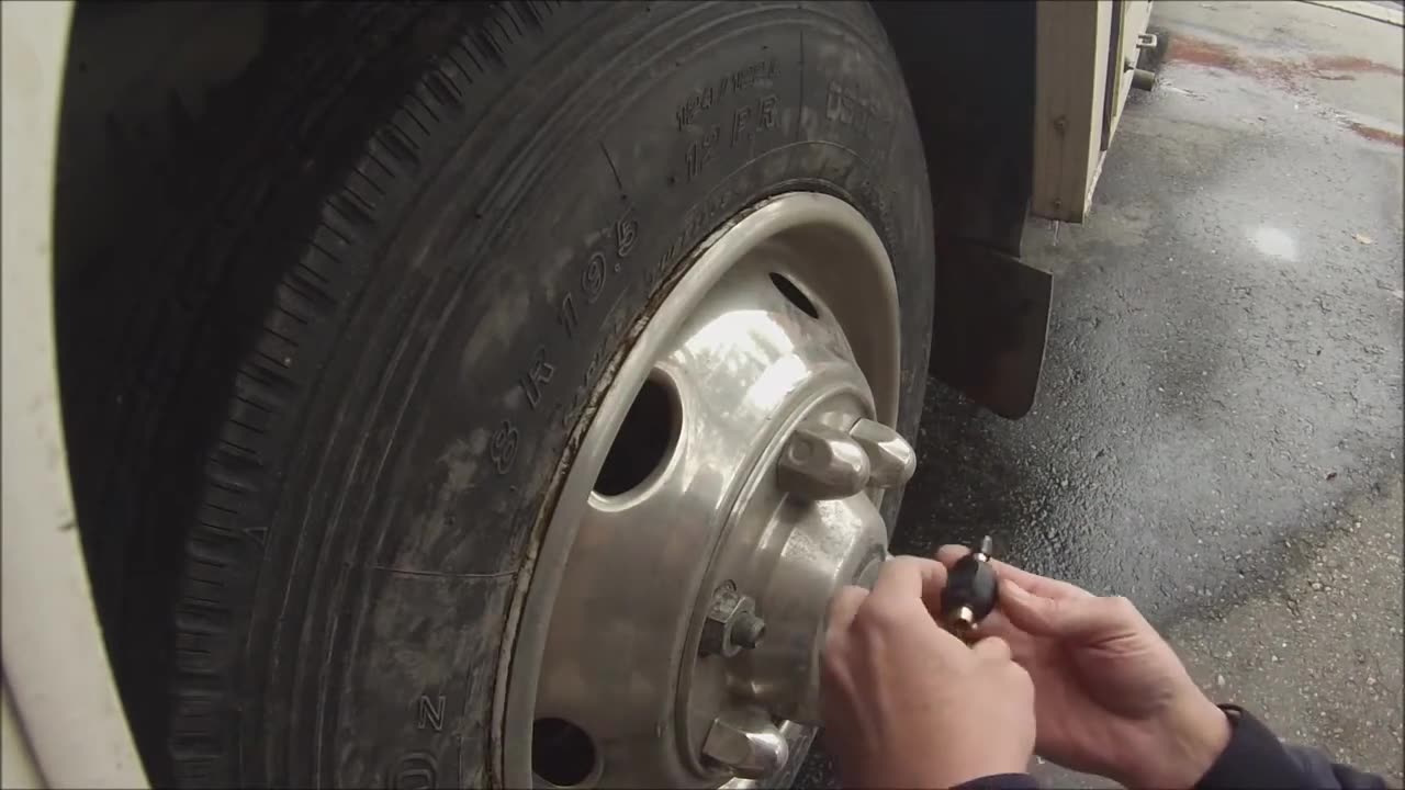 Installing the EZ-Tire TPMS on the motorhome