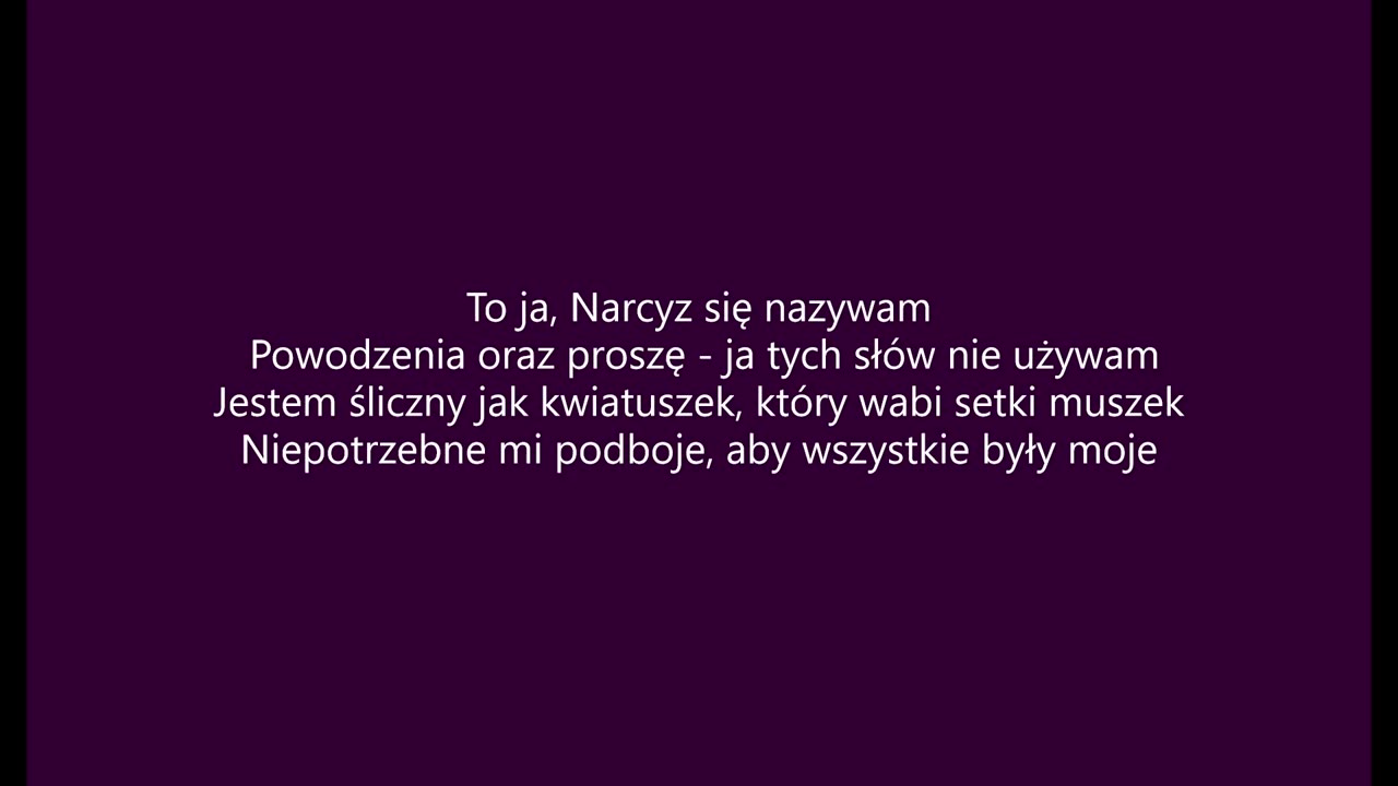 Narcyz łzy (tekst)