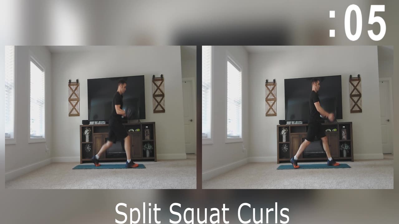 10 Min "Get Strong" Workout #3: Curl, Core, Lunge