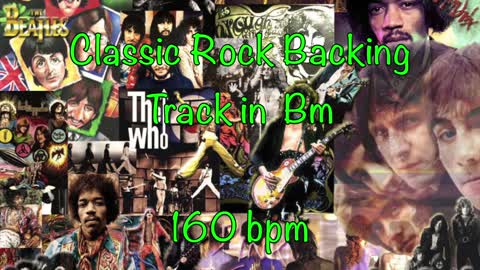 Bm Classic Rock Backing Track Big Muff Style 160 bpm 🎸