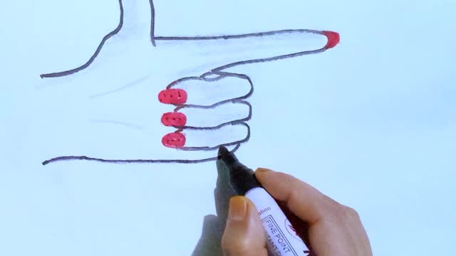 Today I drew a picture of my own hand