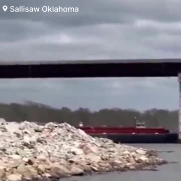 A large barge crashed into the Arkansas River bridge, all accidents