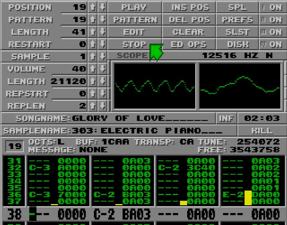 Amiga and Atari ST Protracker Music Mods - Glory of Love