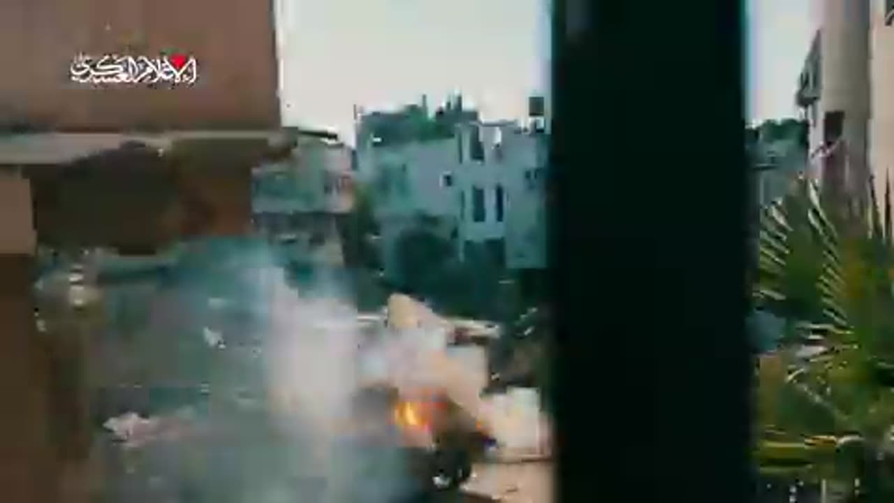 : Al-Qassam Brigades published footage of their forces hitting 2 Israeli tanks