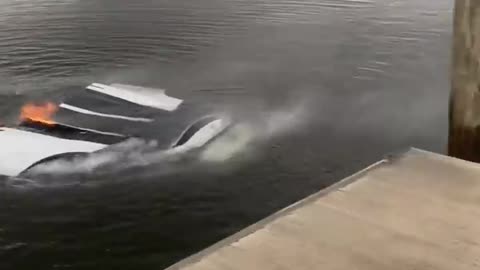 Tesla catches Fire underwater