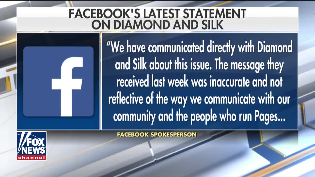 Diamond and Silk slam Facebook for labeling them 'unsafe' for online community- pt.1