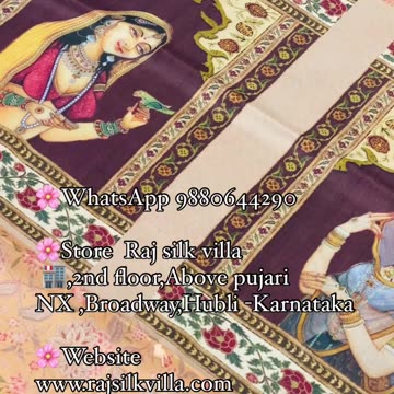 Printed Pure Mysore Silk Sarees 😍