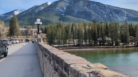 Walking around Banff, Alberta.