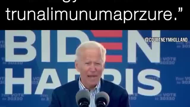 Joke about creepy Joe: What is Trunalimunumaprzure?
