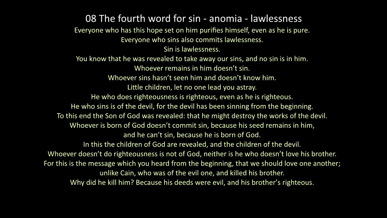 Sin is lawlessness. Reformed Theology. Please use the subtitles / captions