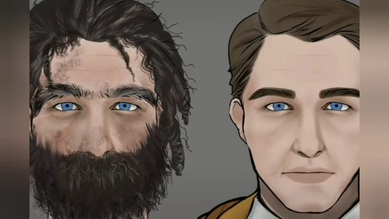 [ASMR] animation of transforming a homeless man into a stylish man