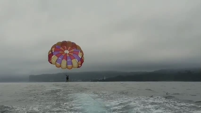 Parasailing in Jeju Island, Korea