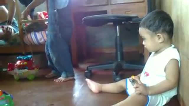 My little Edward Playing Cars <3