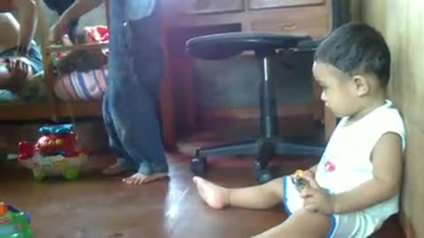 My little Edward Playing Cars <3