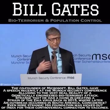 Bill Gates - Bio Terrorism & Population Control
