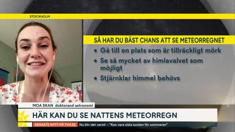 Så har du bäst chans att se kvällens meteorregn