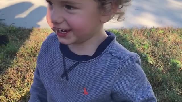 Hilarious 2 year old gets bean-boozled