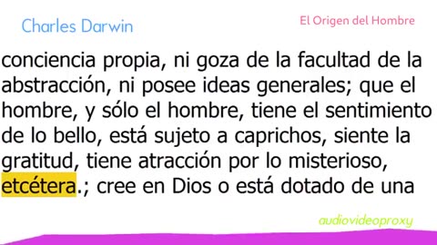 Charles Darwin - El Origen del Hombre 1/2