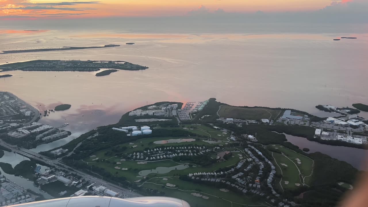 Takeoff and landing from Key West to Miami, Florida