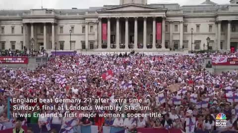 England's Soccer Team Celebrates Historic Win Over Germany In Euro 2022