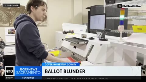 Nevada County, CA — A Ballot Printer “Error” Prevents 77,000 Ballots from Being Counted