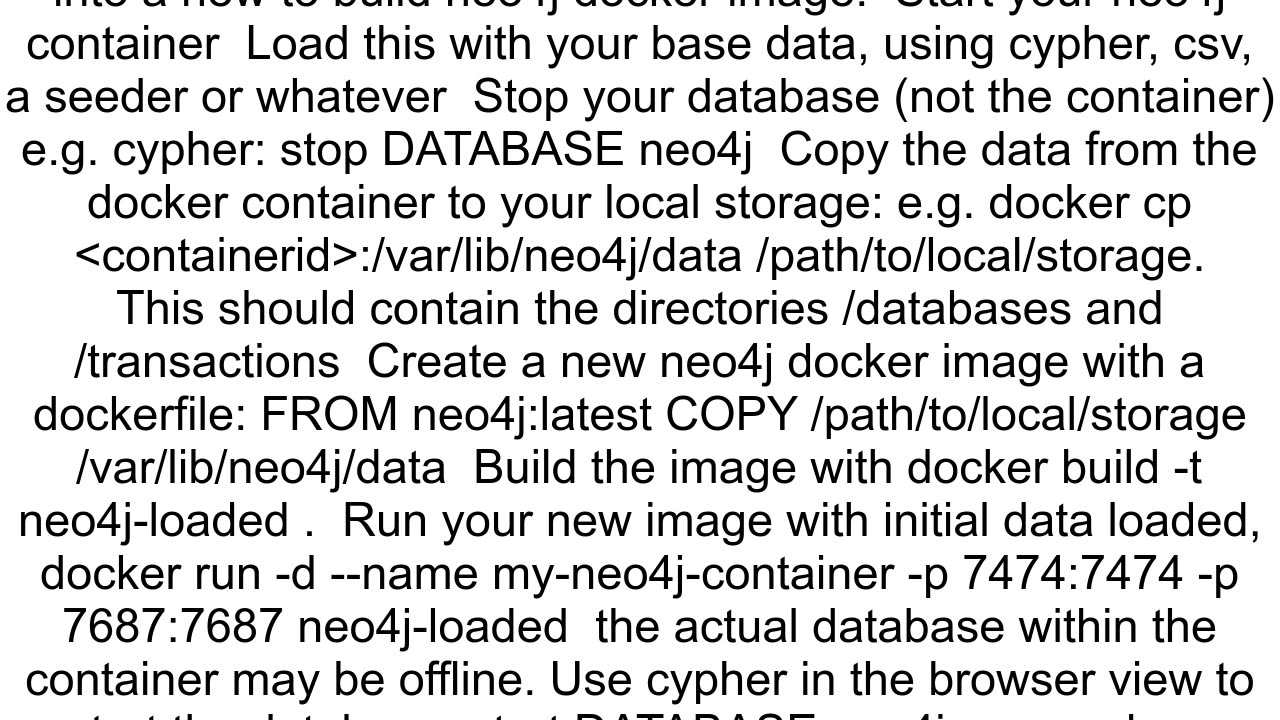 Create custom Neo4j Docker image with intial data from cypher file