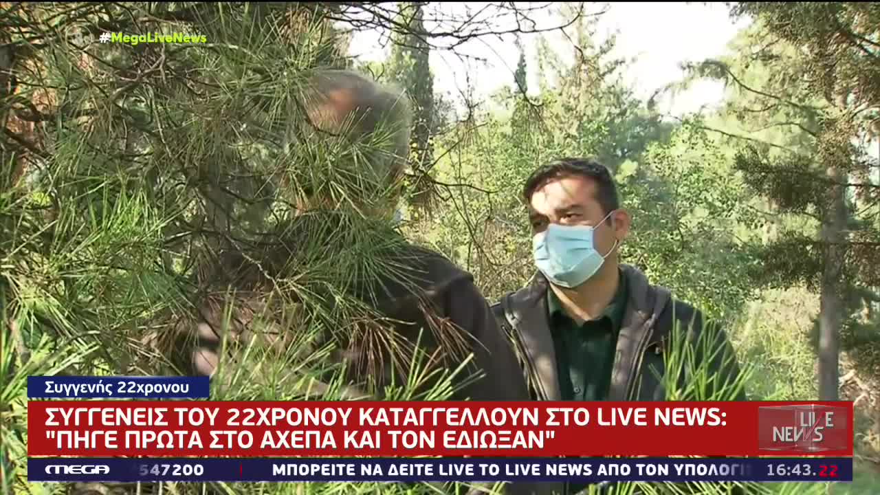 ΣΥΓΓΕΝΕΙΣ ΚΑΤΑΓΓΕΛΟΥΝ ΤΟΝ ΕΔΙΩΞΑΝ ΑΠΤΟ ΑΧΕΠΑ-22ΧΡΟΝΟΣ ΑΝΕΜΒΟΛΙΑΣΤΟΣ ΠΟΥ ΚΑΤΕΛΗΞΕ.