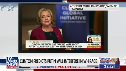 Hillary Clinton Says Putin Will Interfere with 2024 Election